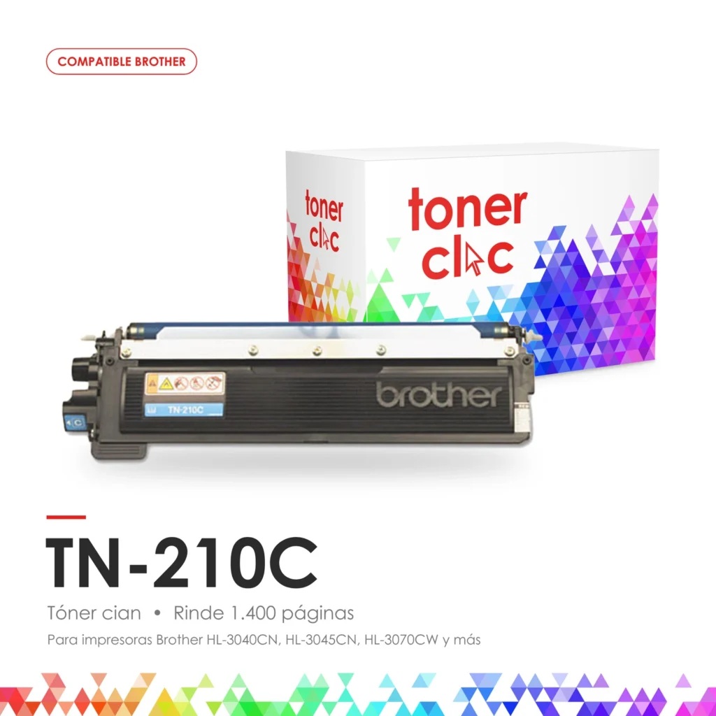 Tóner alternativo Brother TN-210C cian